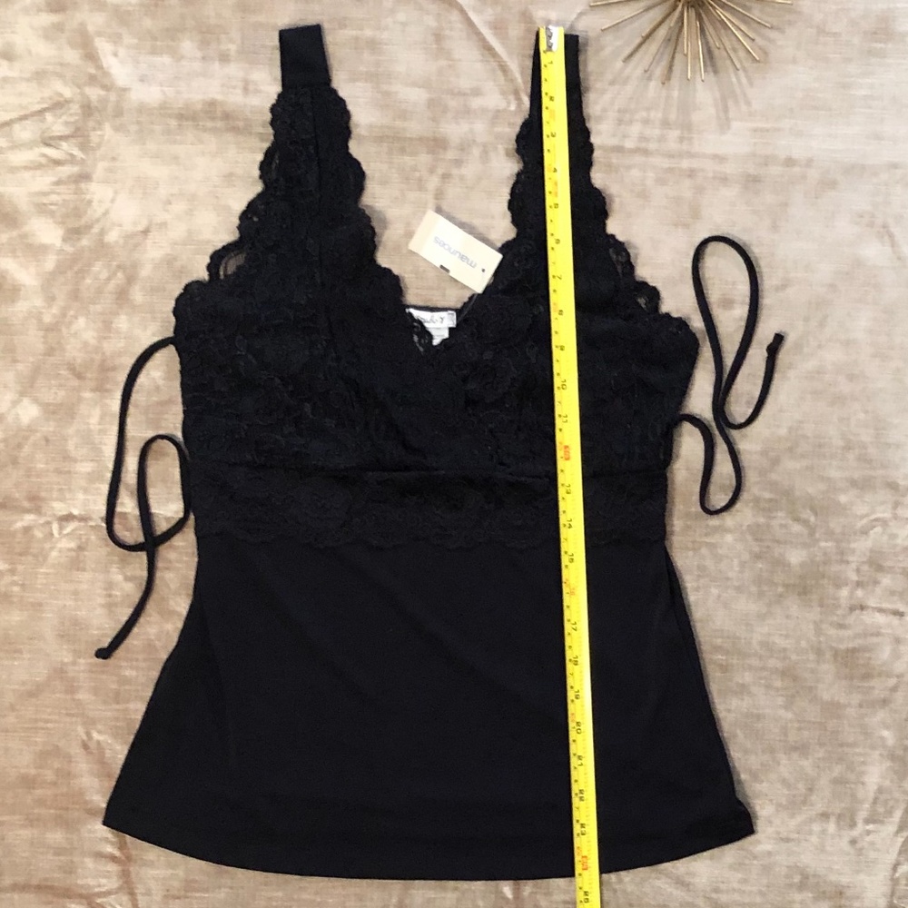 Y2K Studio Y Sexy Black Camisole Tank Top - Picture 6 of 9